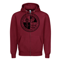 Burgundy Csu Dominguez Hills Zipper Hoodie - linhVisuals
