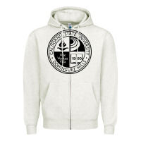 Oatmeal Heather Csu Dominguez Hills Zipper Hoodie - linhVisuals