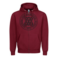 Burgundy Eastern Virginia Medical School Zipper Hoodie - linhVisuals