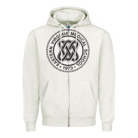 Oatmeal Heather Eastern Virginia Medical School Zipper Hoodie - linhVisuals