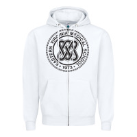 White Eastern Virginia Medical School Zipper Hoodie - linhVisuals