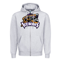 Heather Grey knoxville ice bears Zipper Hoodie - linhVisuals