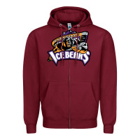 Burgundy knoxville ice bears Zipper Hoodie - linhVisuals