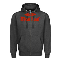 Charcoal Heather MEAT LOAF Zipper Hoodie - linhVisuals
