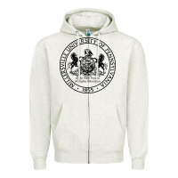 Oatmeal Heather Millersville University Zipper Hoodie - linhVisuals