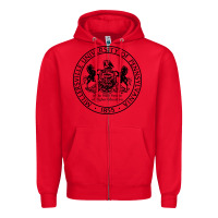 Red Millersville University Zipper Hoodie - linhVisuals