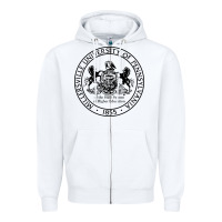 White Millersville University Zipper Hoodie - linhVisuals