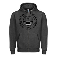 Charcoal Heather Suny Cortland Zipper Hoodie - linhVisuals