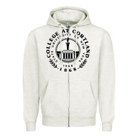 Oatmeal Heather Suny Cortland Zipper Hoodie - linhVisuals