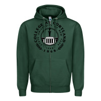 Sports Green Suny Cortland Zipper Hoodie - linhVisuals