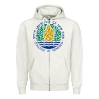 Oatmeal Heather Suny Geneseo Zipper Hoodie - linhVisuals
