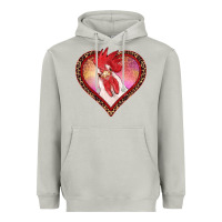 Moon Dust valentines day rooster with leopard heart Heavyweight Hoodie - RanaPortraitStore