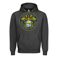 Charcoal Heather Suny Maritime Full Color Zipper Hoodie - linhVisuals