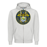 Dove Grey Suny Maritime Full Color Zipper Hoodie - linhVisuals