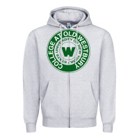 Heather Grey Suny Old Westbury Zipper Hoodie - linhVisuals