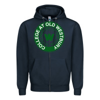 Navy Suny Old Westbury Zipper Hoodie - linhVisuals