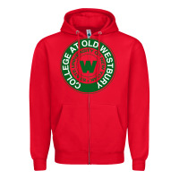 Red Suny Old Westbury Zipper Hoodie - linhVisuals