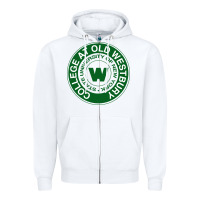 White Suny Old Westbury Zipper Hoodie - linhVisuals
