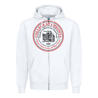 White Suny Oneonta Zipper Hoodie - linhVisuals