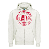 Oatmeal Heather Suny Plattsburgh Zipper Hoodie - linhVisuals