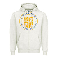 Oatmeal Heather Suny Polytechnic Institute Zipper Hoodie - linhVisuals