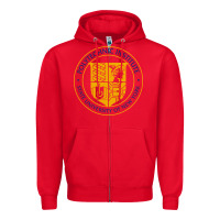 Red Suny Polytechnic Institute Zipper Hoodie - linhVisuals