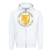 White Suny Polytechnic Institute Zipper Hoodie - linhVisuals