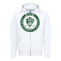 White Suny Oswego Zipper Hoodie - linhVisuals