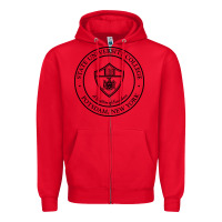 Red Suny Potsdam Zipper Hoodie - linhVisuals