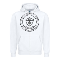 White Suny Potsdam Zipper Hoodie - linhVisuals