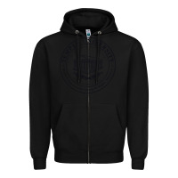 Black Temple University Zipper Hoodie - linhVisuals