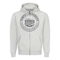 Dove Grey Temple University Zipper Hoodie - linhVisuals