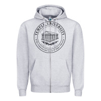 Heather Grey Temple University Zipper Hoodie - linhVisuals