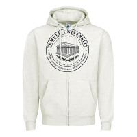 Oatmeal Heather Temple University Zipper Hoodie - linhVisuals