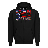 Black batter up 3rd grade Zipper Hoodie - JahusDesignShop