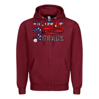 Burgundy batter up 3rd grade Zipper Hoodie - JahusDesignShop