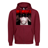 Burgundy #bret michaels get your rock on tour 2022 Zipper Hoodie - linhVisuals