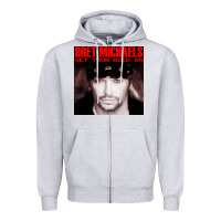 Heather Grey #bret michaels get your rock on tour 2022 Zipper Hoodie - linhVisuals