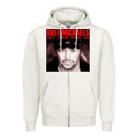Oatmeal Heather #bret michaels get your rock on tour 2022 Zipper Hoodie - linhVisuals