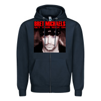 Navy #bret michaels get your rock on tour 2022 Zipper Hoodie - linhVisuals