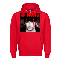 Red #bret michaels get your rock on tour 2022 Zipper Hoodie - linhVisuals