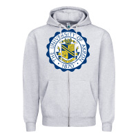 Heather Grey University Of Akron Zipper Hoodie - linhVisuals