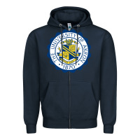 Navy University Of Akron Zipper Hoodie - linhVisuals