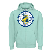 Seafoam University Of Akron Zipper Hoodie - linhVisuals