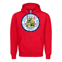 Red University Of Akron Zipper Hoodie - linhVisuals