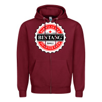 Burgundy beer bintang bali 2022 Zipper Hoodie - linhVisuals