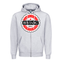 Heather Grey beer bintang bali 2022 Zipper Hoodie - linhVisuals