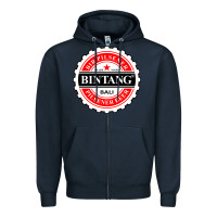 Navy beer bintang bali 2022 Zipper Hoodie - linhVisuals