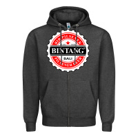 Charcoal Heather beer bintang bali 2022 Zipper Hoodie - linhVisuals