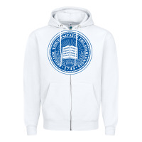 White University Of Delaware Zipper Hoodie - linhVisuals